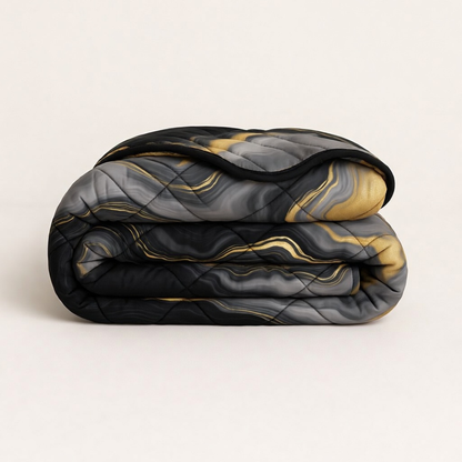 Y-NOT Design Dekbed Marmer Gold Black