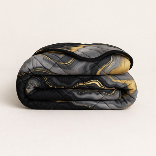 Y-NOT Design Dekbed Marmer Gold Black