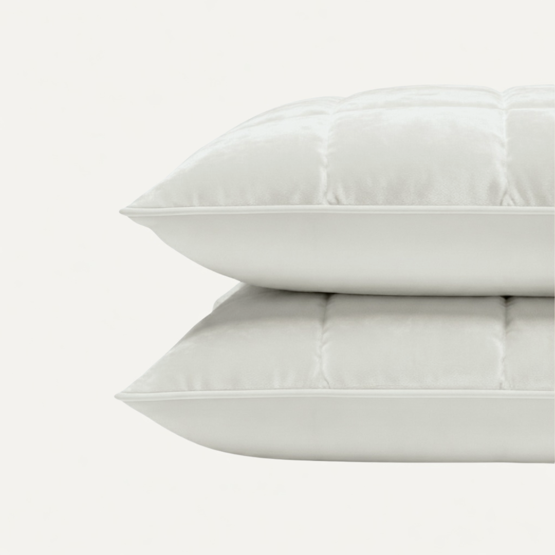 Y-NOT Kussenslopen Vol & Gevoerd Velvet Pearl White  2-Pack 60x70 cm