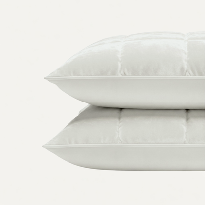 Y-NOT Kussenslopen Vol & Gevoerd Velvet Pearl White  2-Pack 60x70 cm