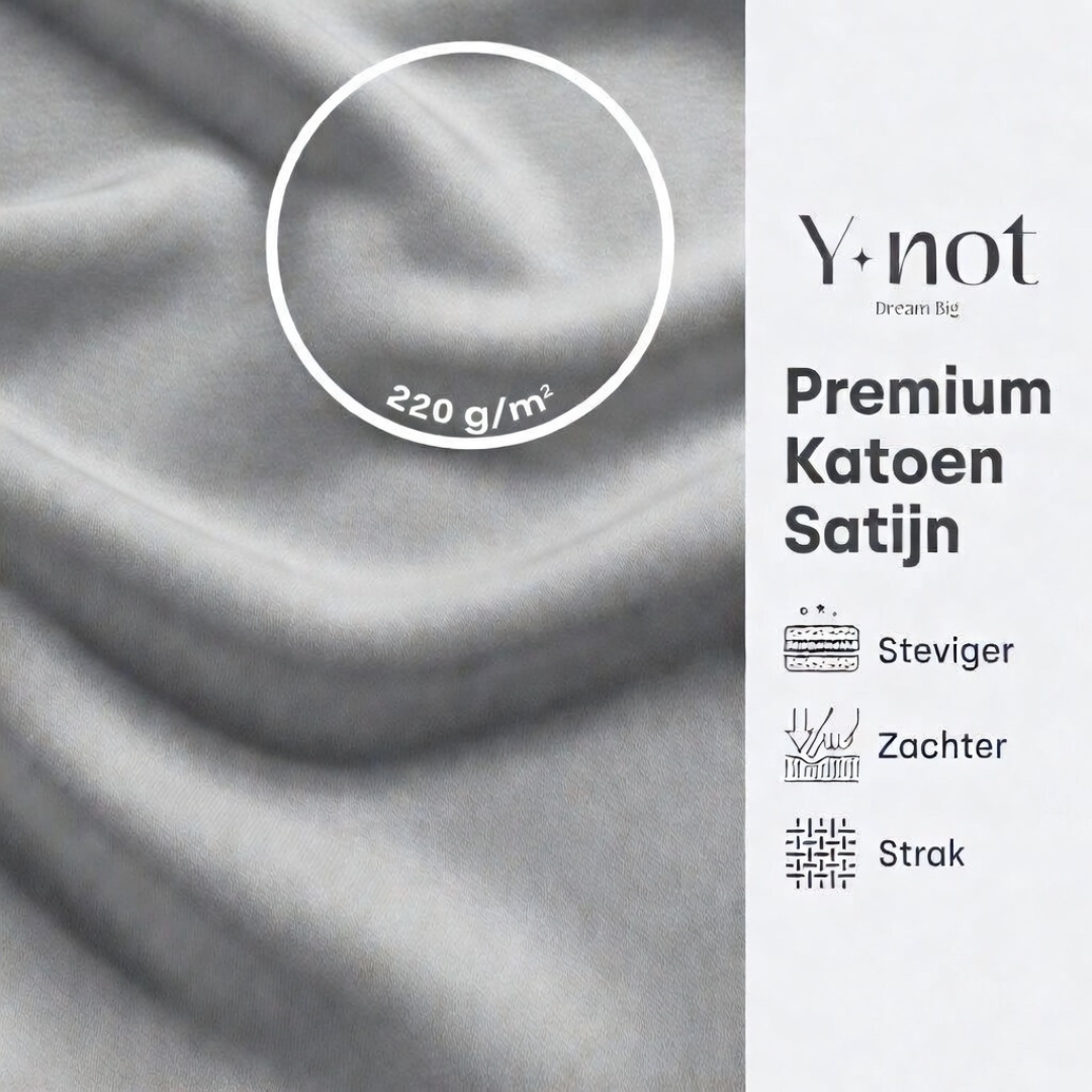 Matras Hoeslaken Premium Katoen Satijn Wit