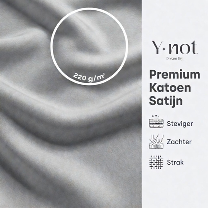 Matras Hoeslaken Premium Katoen Satijn Wit