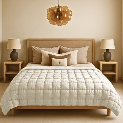 Dekbed Zonder Overtrek Fluffy Cube Antique White