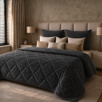 2 zomerdekbedden + 4 slopen | Velvet Panther Skin 200x200
