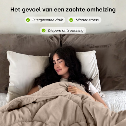 Y NOT verzwaringsdeken taupe voor diepe ontspanning en betere slaap