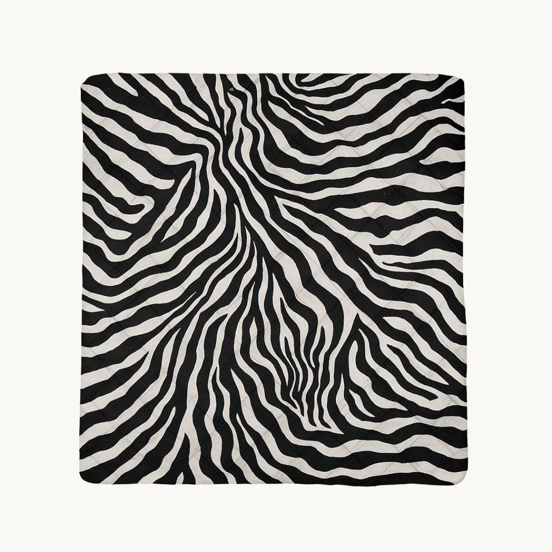 Dekbed Zonder Overtrek Mat Satijn Tiger Black Silver