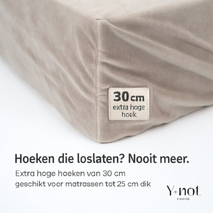 Matras Hoeslaken Velvet Taupe/Grey