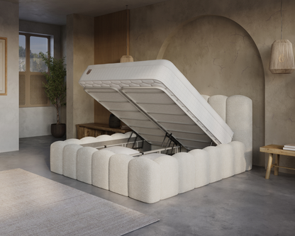 Pure Harmony bed met Opbergruimte + Hybrid Pocket 500 Matras  - Nº06 - Beige