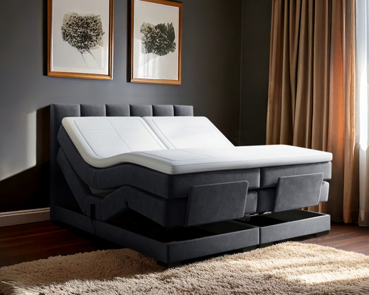 Y-NOT - Elektrische Boxspring - Lumière - Complete set - Nº19 Caviar Dark Gray