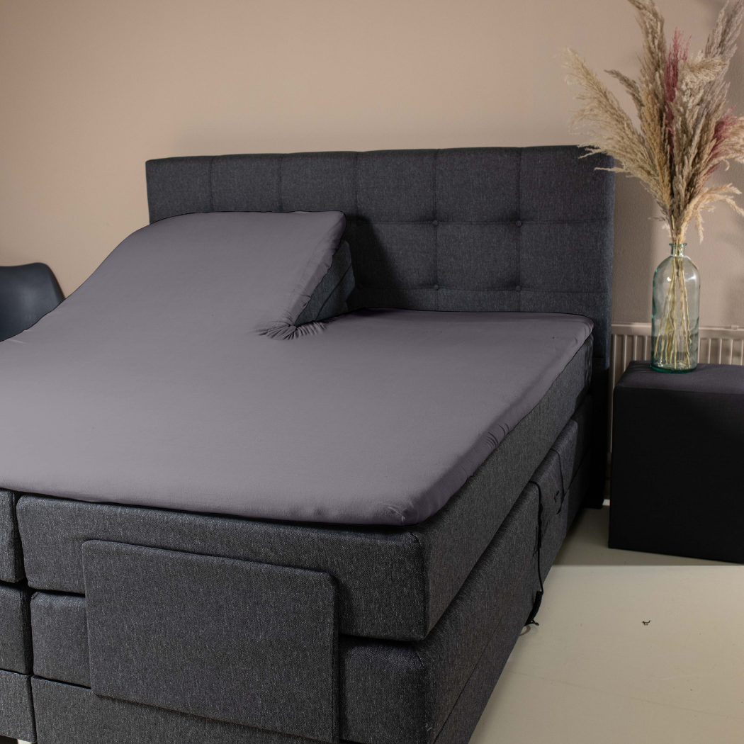 Splittopper Hoeslaken Jersey Premium Antraciet