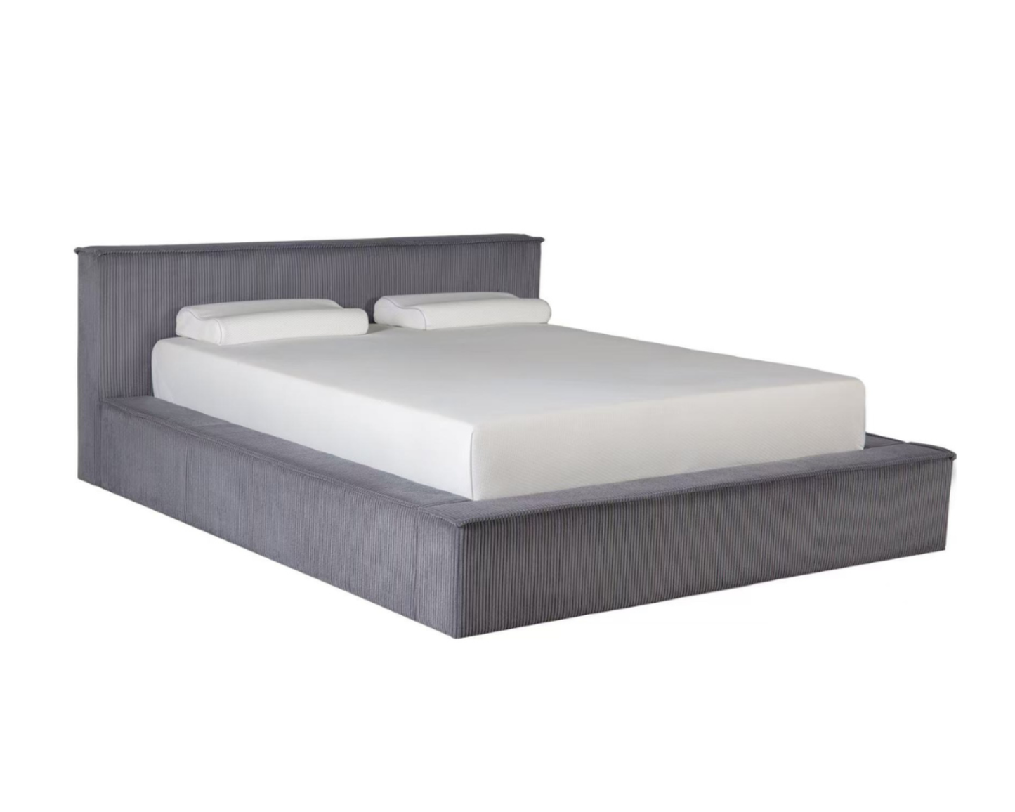 Amore Cozy Teddyrib bed met Opbergruimte + Hybrid Pocket 500 Matras - Nº113 - Antracite