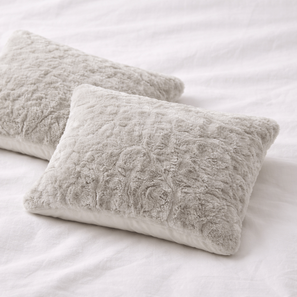 Y-NOT kussenslopen Pom Pom Fur Greige 60x70cm 2-Pack