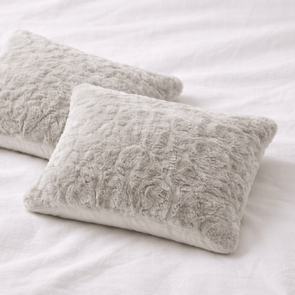 Y-NOT kussenslopen Pom Pom Fur Greige 60x70cm 2-Pack