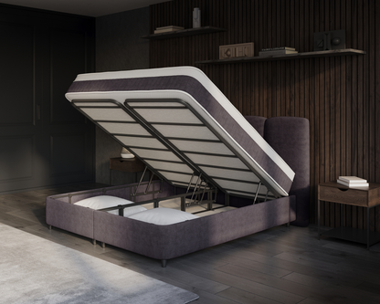 Allure bed met Opbergruimte + Hybrid Pocket 500 Matras  - Nº30 - Antraciet