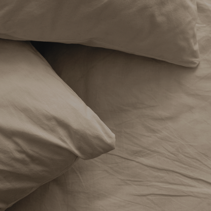 Kussenslopen Mat Satin Taupe Grey 60x70cm 2-Pack