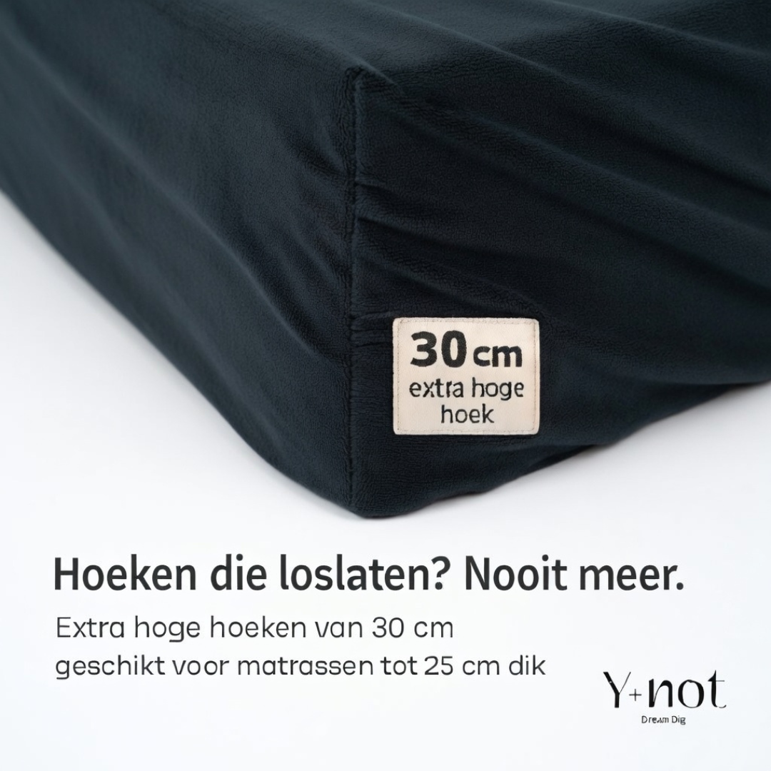 Matras Hoeslaken Velvet  Obsidian Black