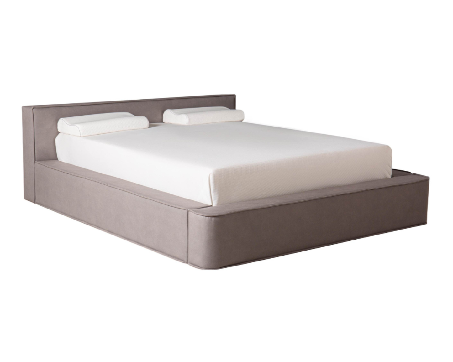 Amore Velvet bed met Opbergruimte + Hybrid Pocket 500 Matras - Nº89 - Taupe/Antra