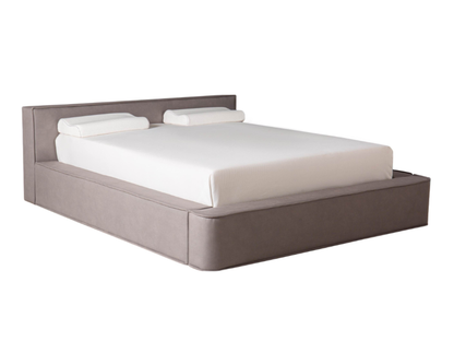 Amore Velvet bed met Opbergruimte + Hybrid Pocket 500 Matras - Nº89 - Taupe/Antra