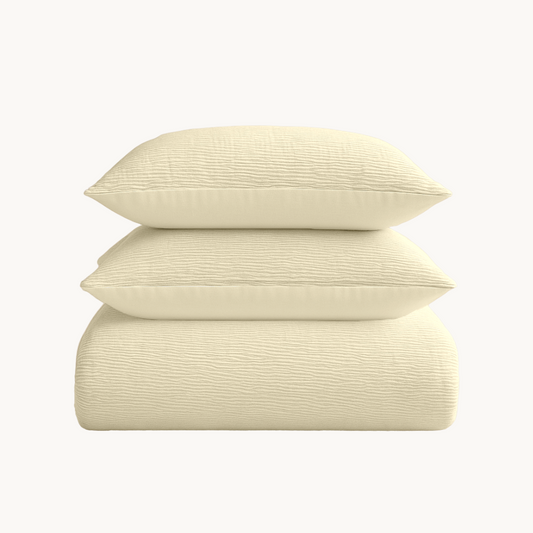 Dekbedovertrek set Micro Mousseline Creme