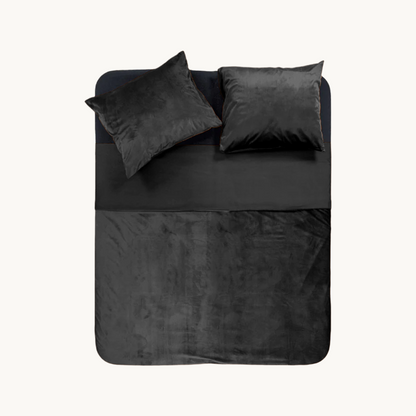 Dekbedovertrek set Velvet Jet Black