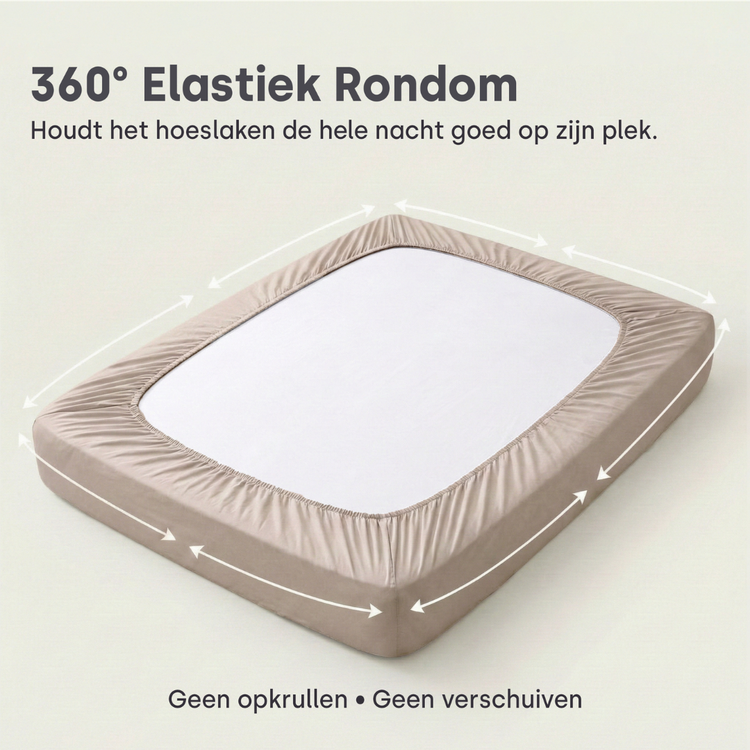 Matras Hoeslaken Premium Katoen Satijn Taupe