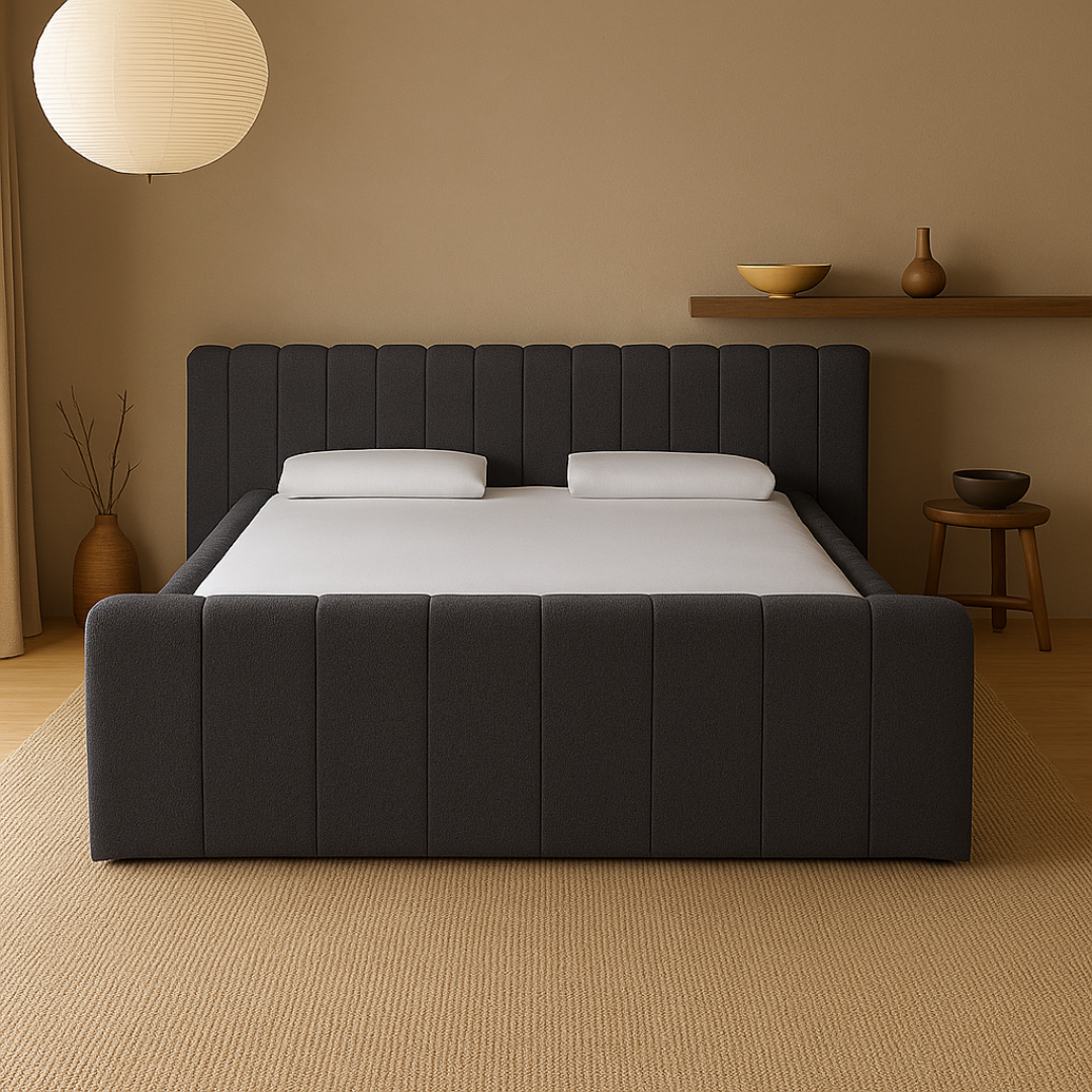 Amore Rituals Teddy bed  + Hybrid Pocket 500 Matras - Nº156 - Antracite