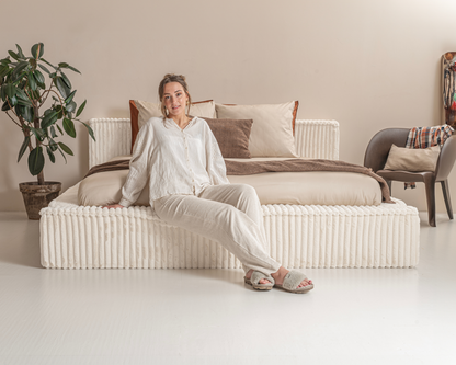 Adore Melody Teddyrib bed met Opbergruimte - Nº22 - Pearl White