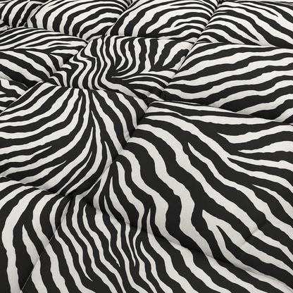Dekbed Zonder Overtrek Mat Satijn Tiger Black Silver