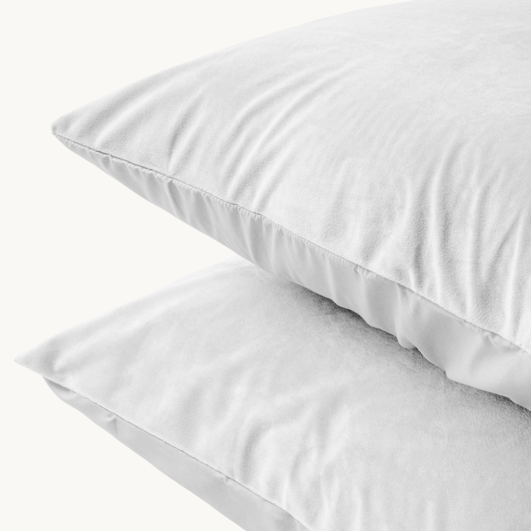 Kussenslopen Velvet Porcelain White 60x70 cm 2-pack