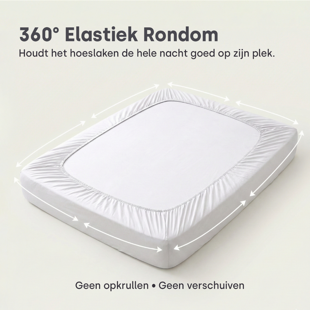 Matras Hoeslaken Premium Katoen Satijn Wit