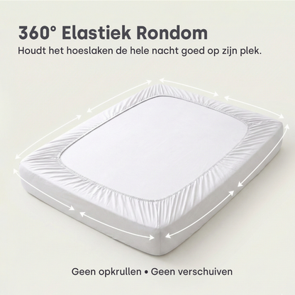 Matras Hoeslaken Premium Katoen Satijn Wit