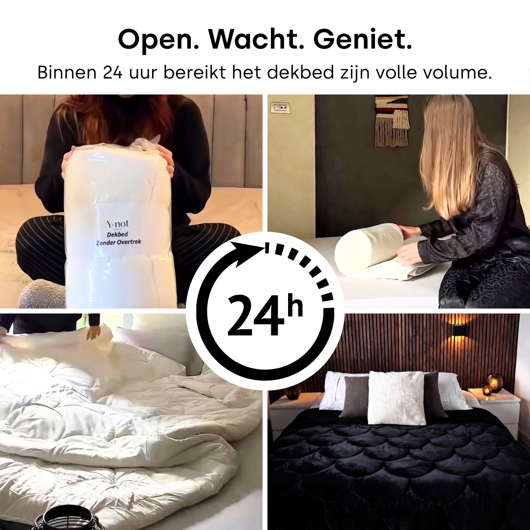 Y-NOT Velvet Dekbed Zwart