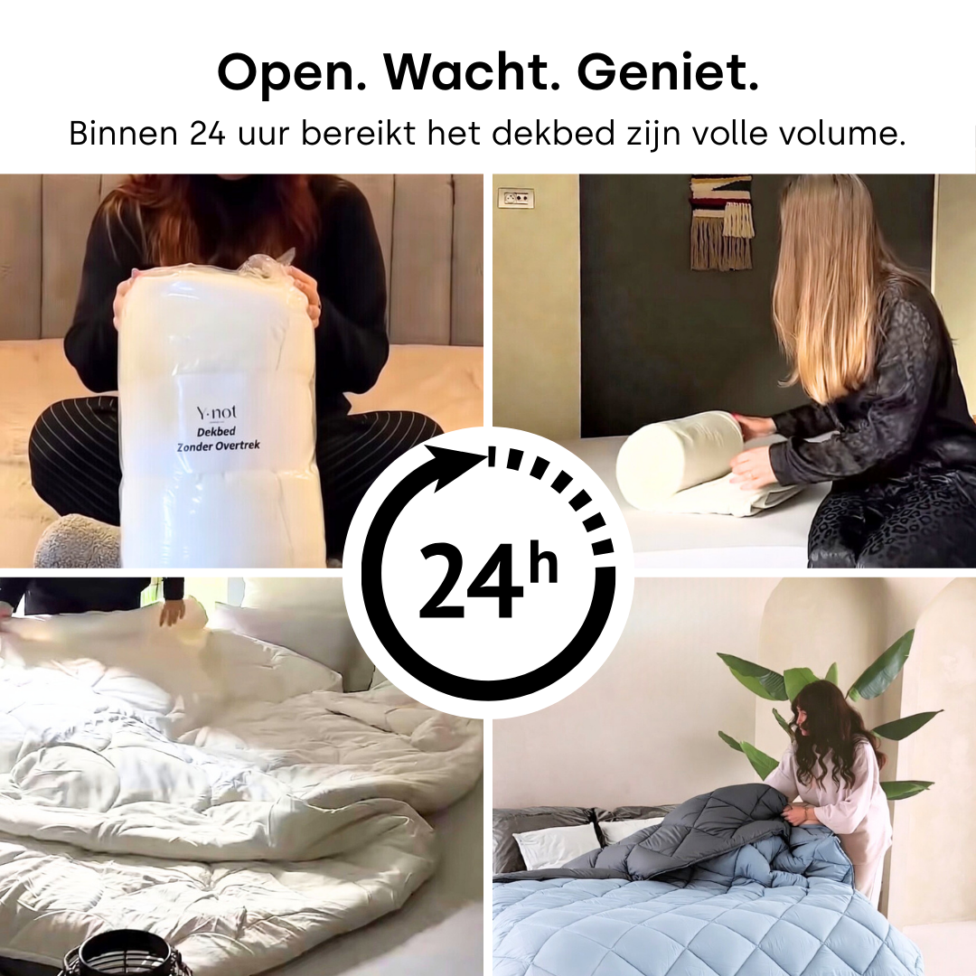 Y-NOT All Year Dekbed Licht Blauw / Antraciet
