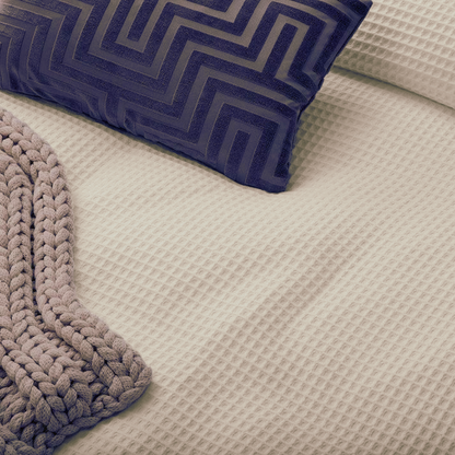 Kussenslopen Waffle Sand 60x70cm 2-Pack