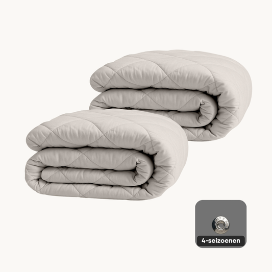 Dekbed Zonder Overtrek 4-Seizoenen Mat Satijn Offwhite