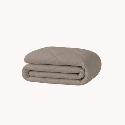 Dekbed Zonder Overtrek Mat Satijn Taupe / Grey