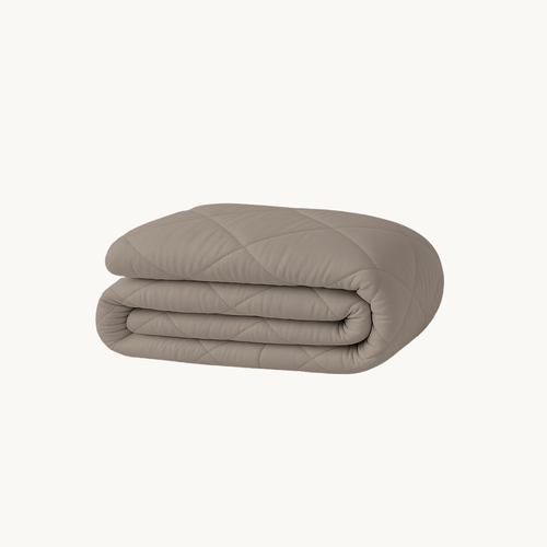 Dekbed Zonder Overtrek Mat Satijn Taupe / Grey