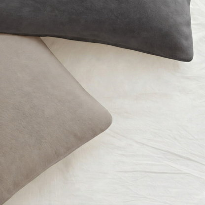 Y-NOT Kussenslopen Jersey Flannel Taupe/Antra 60x70 cm 2-pack