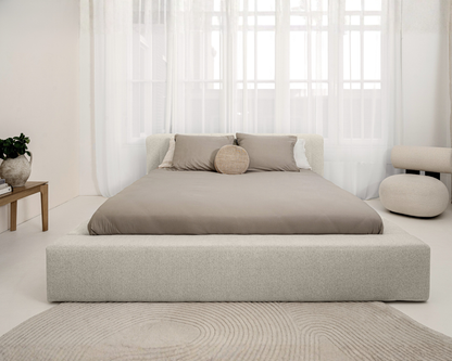 Adore Ledikant Edira Beige - Modern laag zweefbed - Nº11 - Pearl Ivory