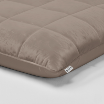 Kussenslopen Vol & Gevoerd Velvet Taupe/Grey 2-Pack 60x70 cm