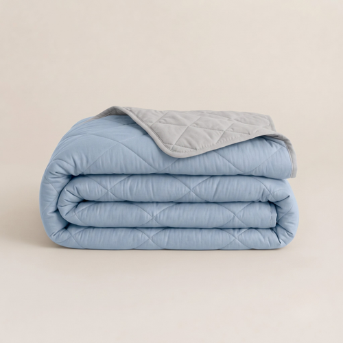 Y-NOT Zomerdekbed Light Blue / Grey