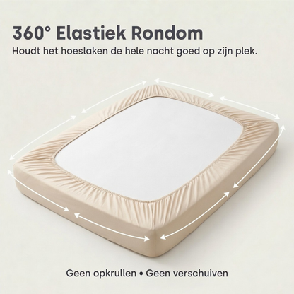 Matras Hoeslaken Premium Katoen Satijn Zand