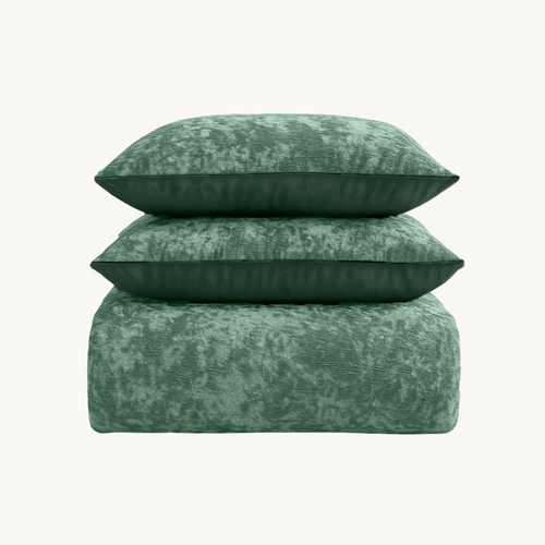 Dekbedovertrek Velvet Chenille Jade green