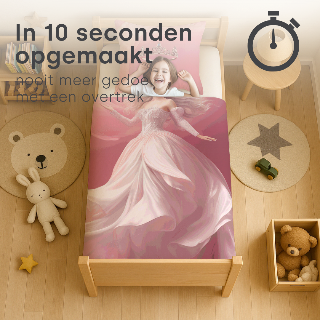 Kids Dekbed Zonder Overtrek Princes Inclusief Kussensloop