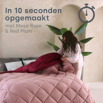 Y-NOT™ Dreambed Original All Year Plum / Old Pink (220cm lang)