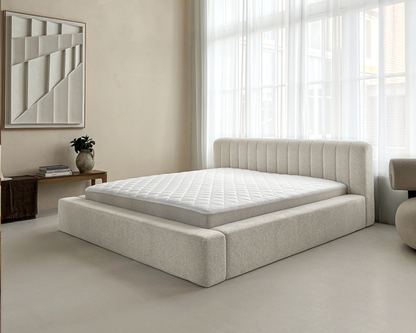 Adore Ledikant Edira Beige - Modern laag zweefbed - Nº11 - Pearl Ivory