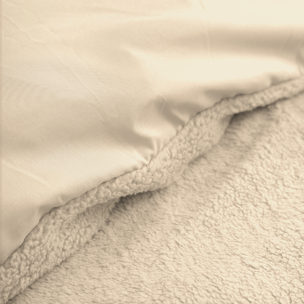 Ensemble housse de couette Teddy Café Glacé Taupe