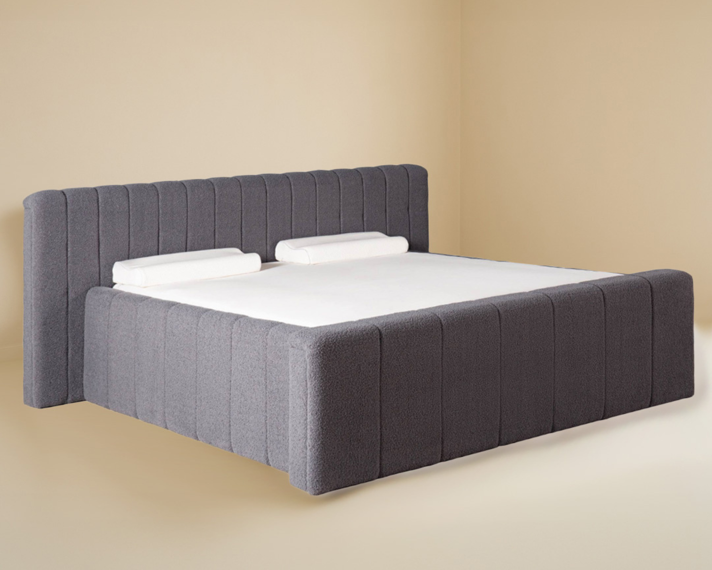 Amore Rituals Teddy bed  + Hybrid Pocket 500 Matras - Nº156 - Antracite