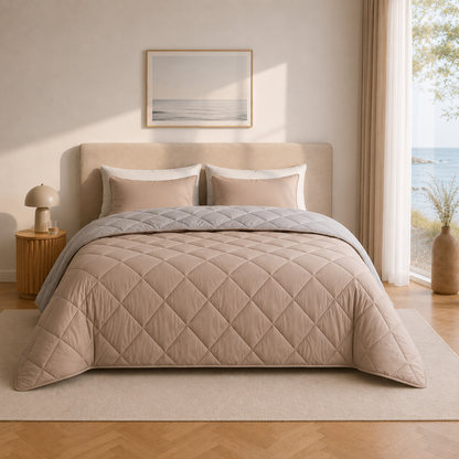 Y-NOT Zomerdekbed Light Grey / Taupe