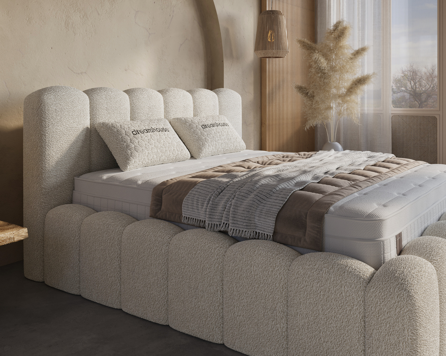 Pure Harmony bed met Opbergruimte + Hybrid Pocket 500 Matras  - Nº06 - Beige